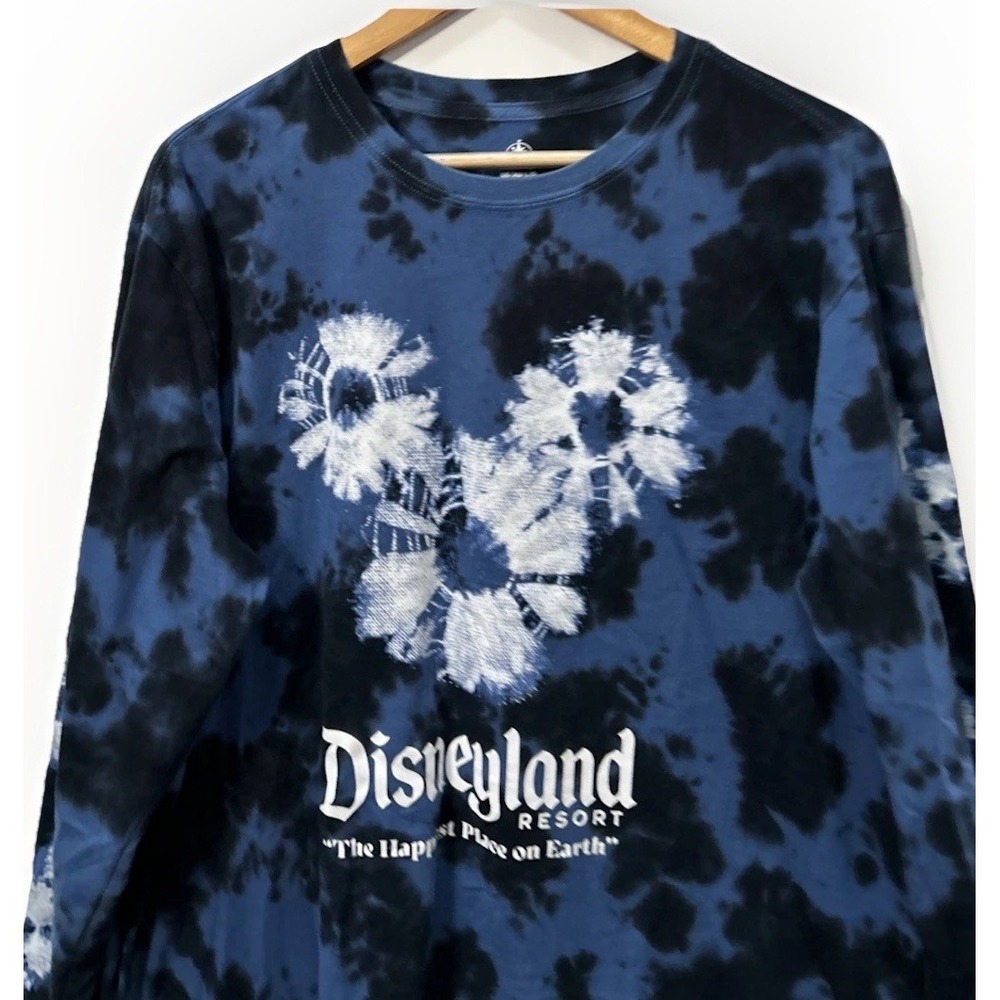 Mens Disneyland Tie-Dye Long Sleeve Mickey Mouse T Shirt Sz Large EC
